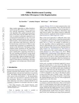 Offline Reinforcement Learning with Fisher Divergence Critic
  Regularization