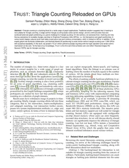 TRUST: Triangle Counting Reloaded on GPUs