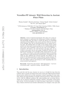 Versailles-FP dataset: Wall Detection in Ancient
