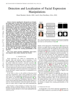 Detection and Localization of Facial Expression Manipulations