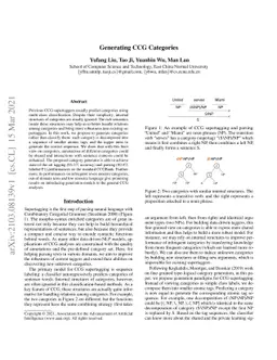Generating CCG Categories