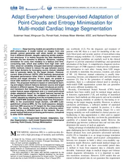 Adapt Everywhere: Unsupervised Adaptation of Point-Clouds and Entropy
  Minimisation for Multi-modal Cardiac Image Segmentation