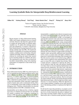Learning Symbolic Rules for Interpretable Deep Reinforcement Learning