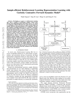 Sample-efficient Reinforcement Learning Representation Learning with
  Curiosity Contrastive Forward Dynamics Model