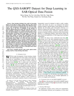 The QXS-SAROPT Dataset for Deep Learning in SAR-Optical Data Fusion