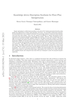 Knowledge driven Description Synthesis for Floor Plan Interpretation