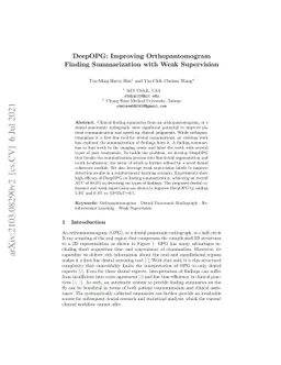 DeepOPG: Improving Orthopantomogram Finding Summarization with Weak
  Supervision