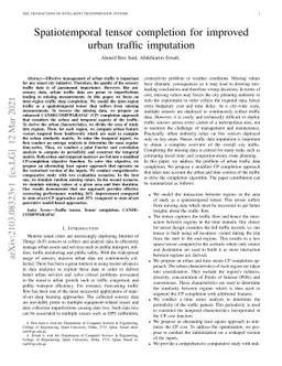 Spatiotemporal Tensor Completion for Improved Urban Traffic Imputation