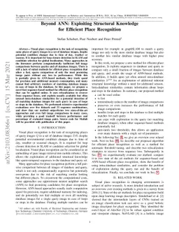 Beyond ANN: Exploiting Structural Knowledge for Efficient Place
  Recognition