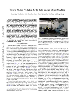 Neural Motion Prediction for In-flight Uneven Object Catching
