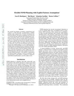 Flexible FOND Planning with Explicit Fairness Assumptions