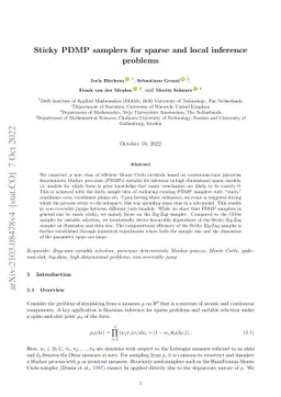 Sticky PDMP samplers for sparse and local inference problems