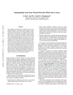 Automatically Lock Your Neural Networks When You're Away