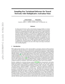 Sampling-free Variational Inference for Neural Networks with
  Multiplicative Activation Noise