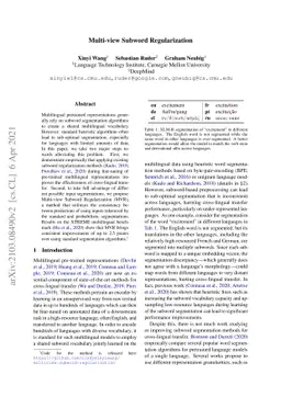Multi-view Subword Regularization