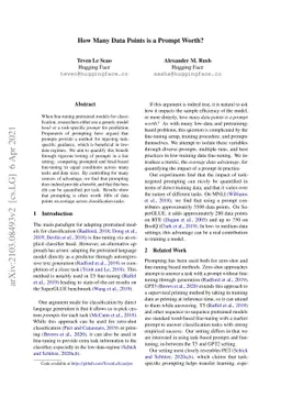 How Many Data Points is a Prompt Worth?