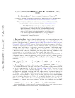 Cluster based inference for extremes of time series