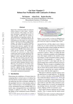 Get Your Vitamin C! Robust Fact Verification with Contrastive Evidence