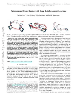 Autonomous Drone Racing with Deep Reinforcement Learning