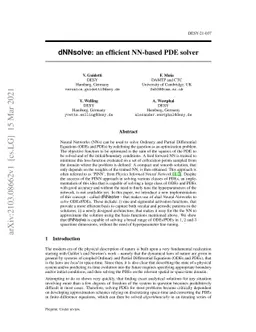 dNNsolve: an efficient NN-based PDE solver