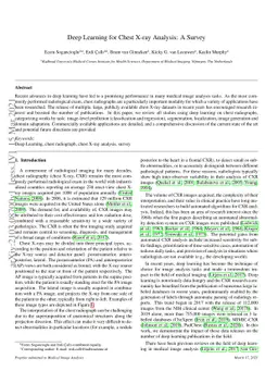 Deep Learning for Chest X-ray Analysis: A Survey