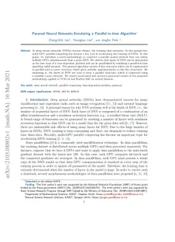 Parareal Neural Networks Emulating a Parallel-in-time Algorithm