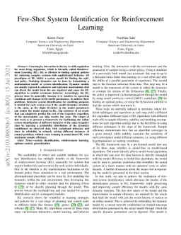 Few Shot System Identification for Reinforcement Learning