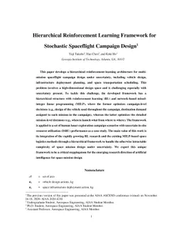 Hierarchical Reinforcement Learning Framework for Stochastic Spaceflight
  Campaign Design
