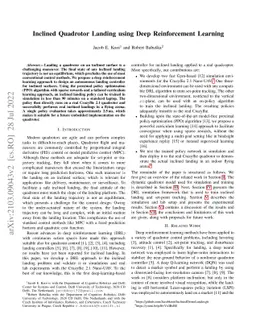 Inclined Quadrotor Landing using Deep Reinforcement Learning