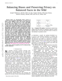Balancing Biases and Preserving Privacy on Balanced Faces in the Wild