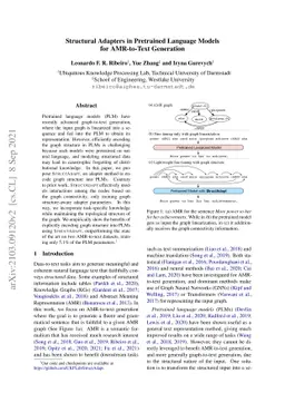 Structural Adapters in Pretrained Language Models for AMR-to-text
  Generation