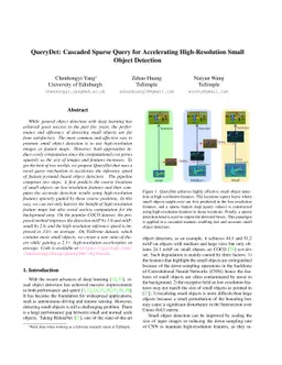 QueryDet: Cascaded Sparse Query for Accelerating High-Resolution Small
  Object Detection