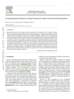 Leveraging Recent Advances in Deep Learning for Audio-Visual Emotion
  Recognition