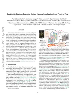 Back to the Feature: Learning Robust Camera Localization from Pixels to
  Pose