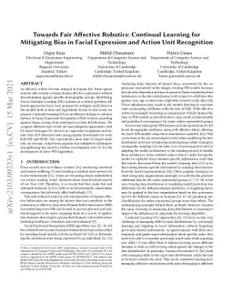 Towards Fair Affective Robotics: Continual Learning for Mitigating Bias
  in Facial Expression and Action Unit Recognition