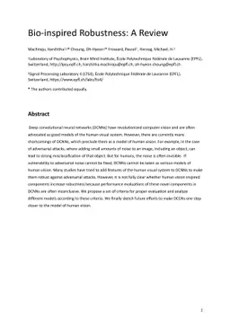 Bio-inspired Robustness: A Review