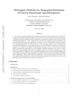 Martingale Methods for Sequential Estimation of Convex Functionals and
  Divergences