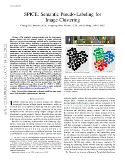 SPICE: Semantic Pseudo-labeling for Image Clustering