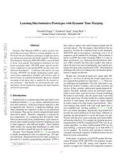 Learning Discriminative Prototypes with Dynamic Time Warping
