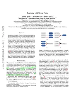 Learning with Group Noise