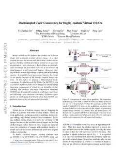 Disentangled Cycle Consistency for Highly-realistic Virtual Try-On