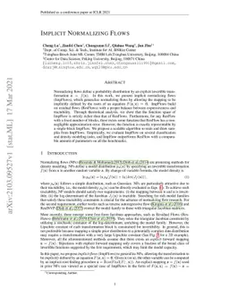 Implicit Normalizing Flows