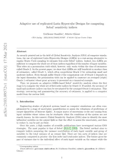 Adaptive use of replicated Latin Hypercube Designs for computing Sobol'
  sensitivity indices
