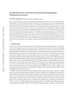 The Old and the New: Can Physics-Informed Deep-Learning Replace
  Traditional Linear Solvers?