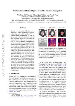 Multimodal End-to-End Sparse Model for Emotion Recognition