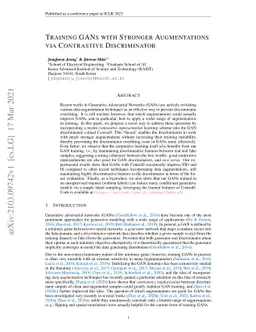 Training GANs with Stronger Augmentations via Contrastive Discriminator
