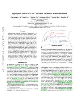Aggregated Multi-GANs for Controlled 3D Human Motion Prediction
