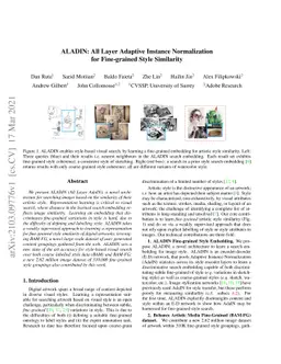 ALADIN: All Layer Adaptive Instance Normalization for Fine-grained Style
  Similarity