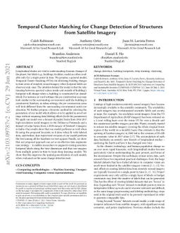 Temporal Cluster Matching for Change Detection of Structures from
  Satellite Imagery