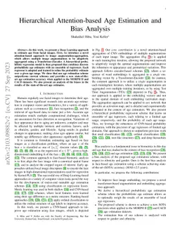 Hierarchical Attention-based Age Estimation and Bias Estimation